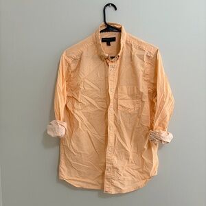 Aeropostale Men's Light Orange Casual Shirt Medium